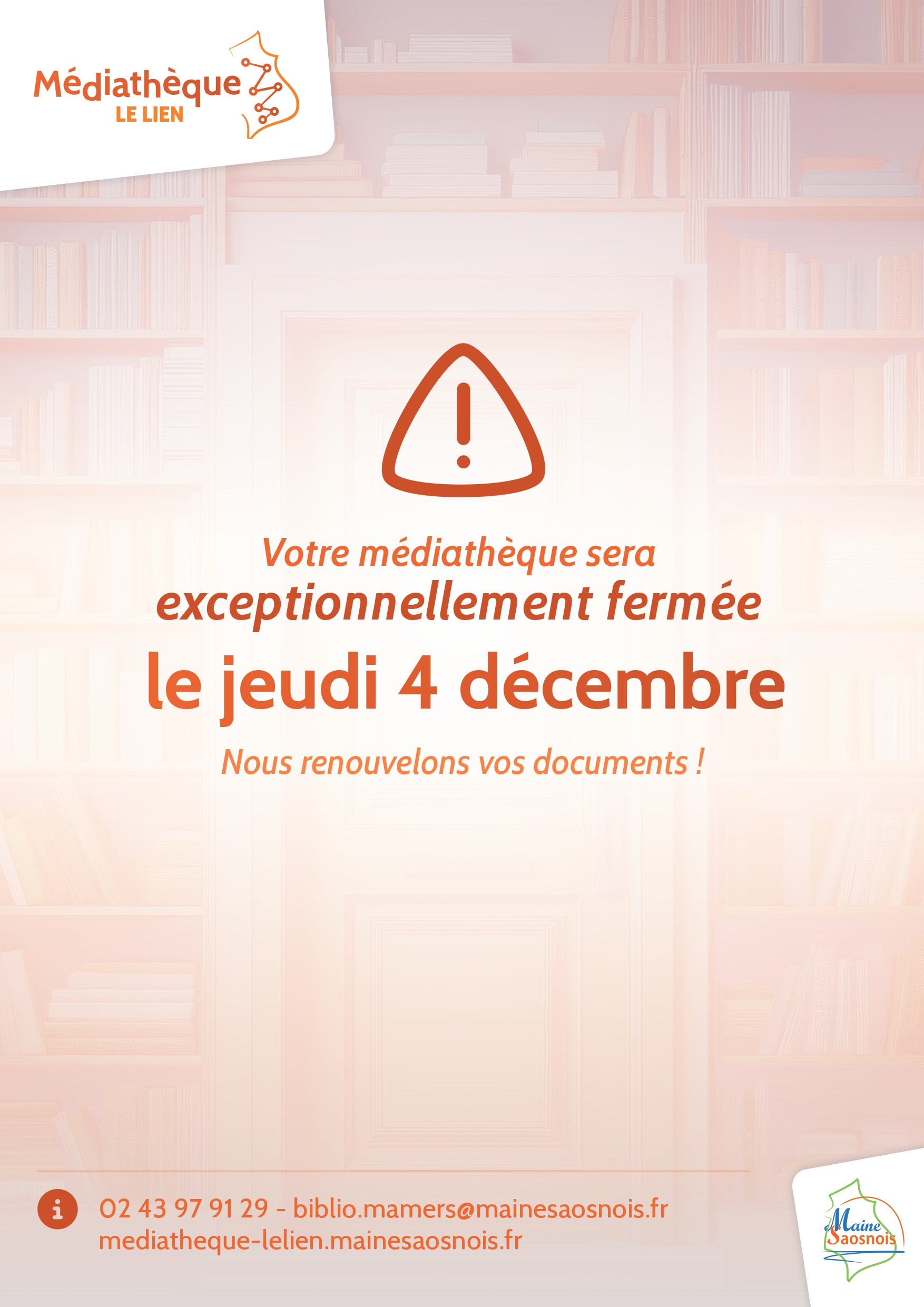 AFFICHE OUVERTURES FERMETURE 4 12 2025 Mamers page 0001