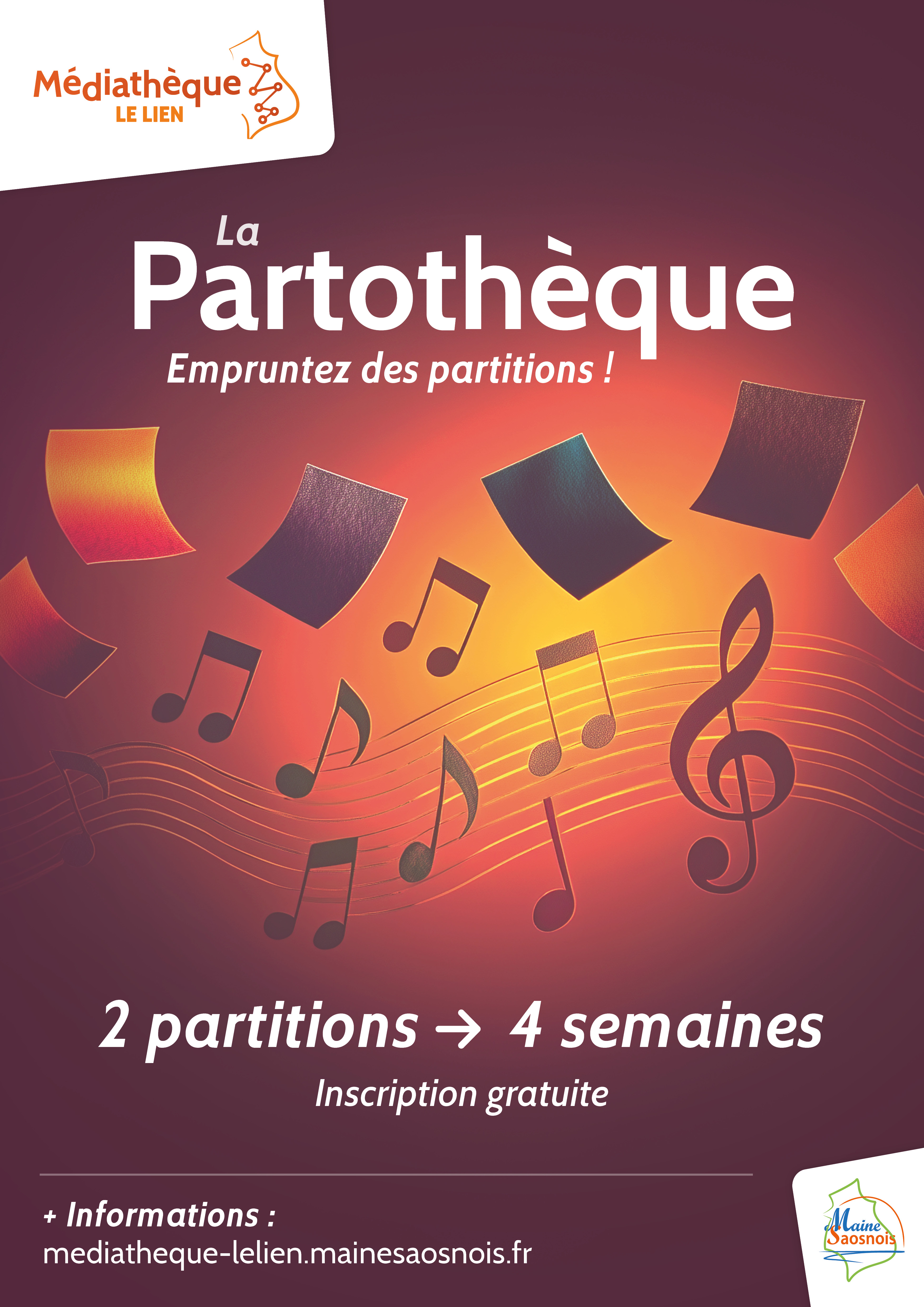 MEDIATHEQUE LE LIEN PARTHOTHEQUE Affiche