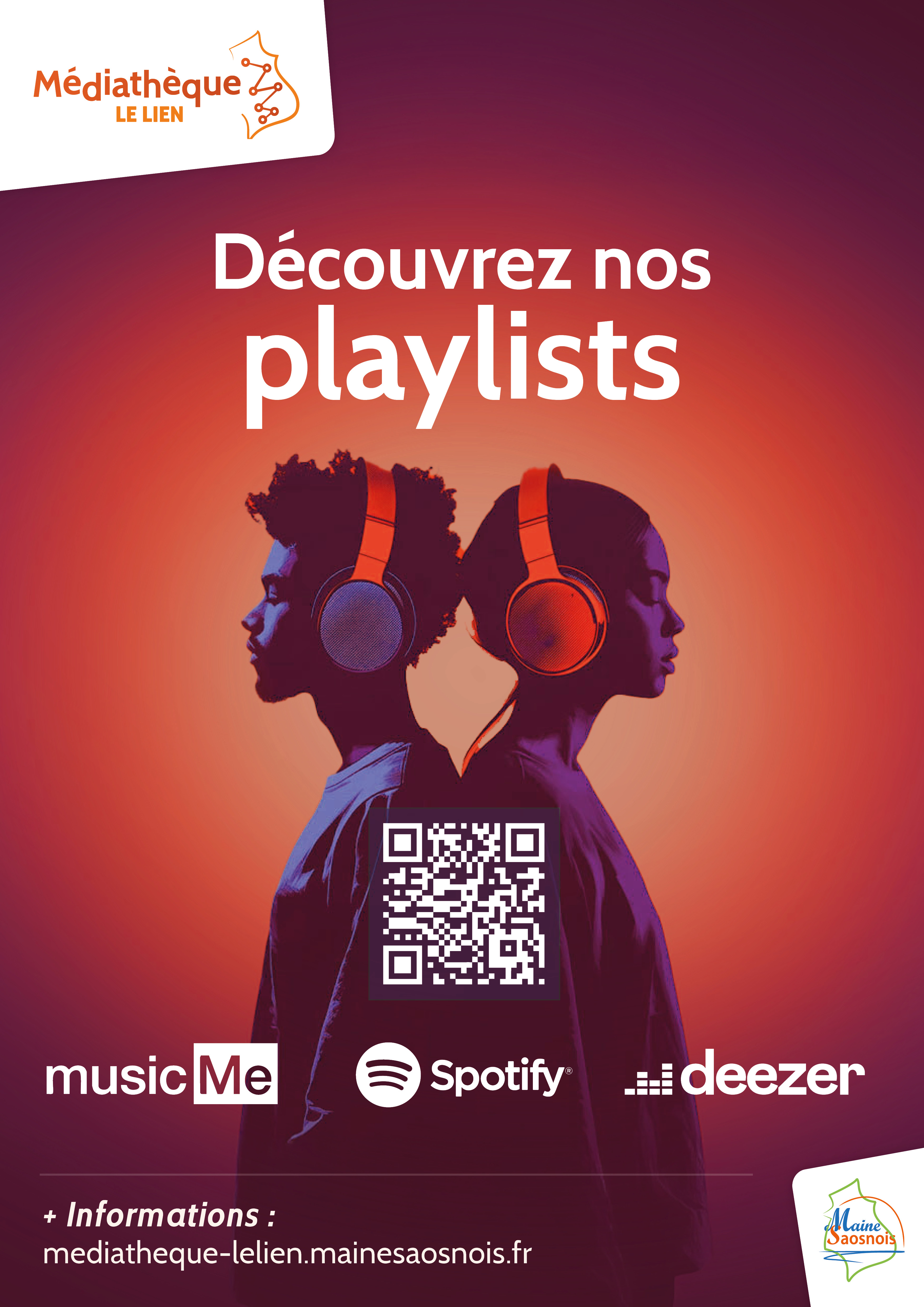 MEDIATHEQUE LE LIEN PLAYLIST MUSIC Affiche