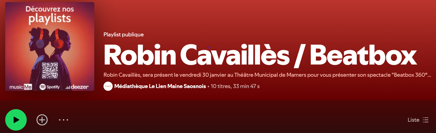 Playlist Robin Cavaillès